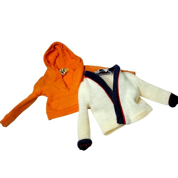 1960 Vintage Ken "Time for Tennis" Sweater & Original Orange Hoodie Sweat Jacket - Picture 1 of 10